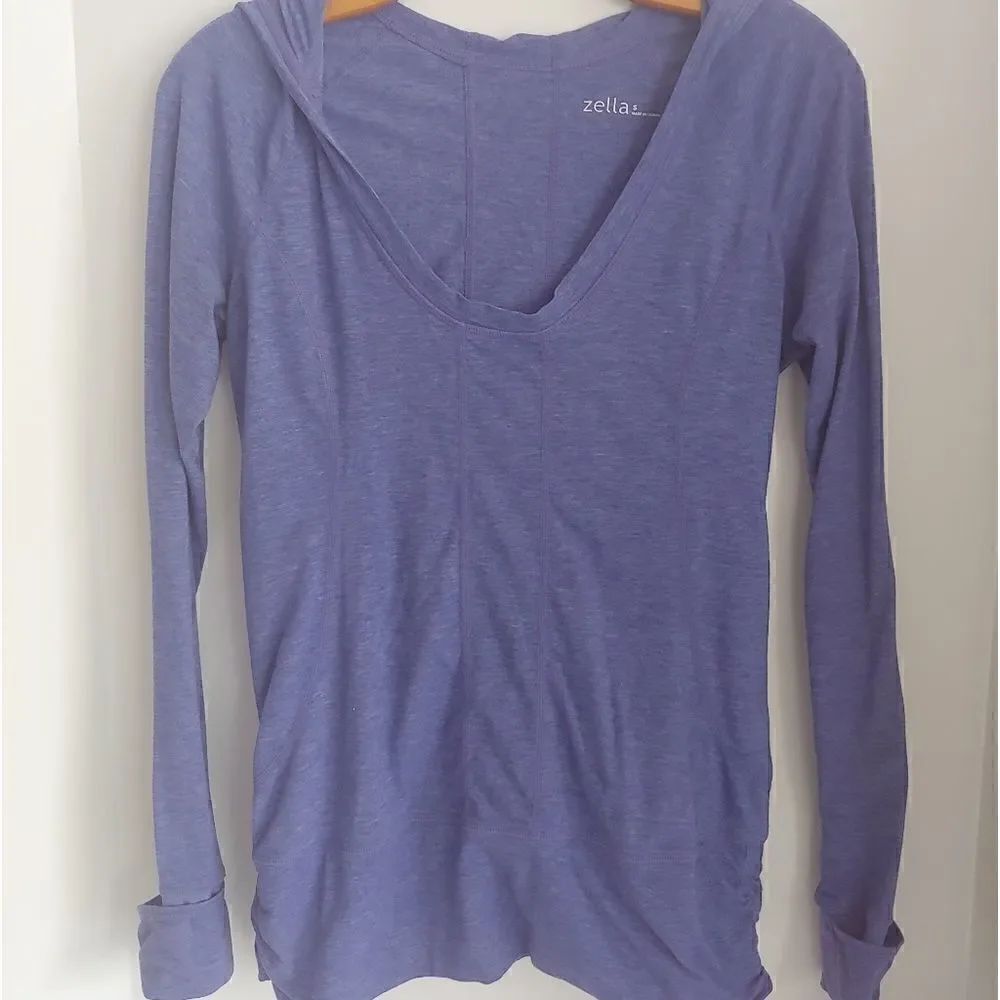 Zella Women's Heathered Purple Pull Over Hoodie Size S
